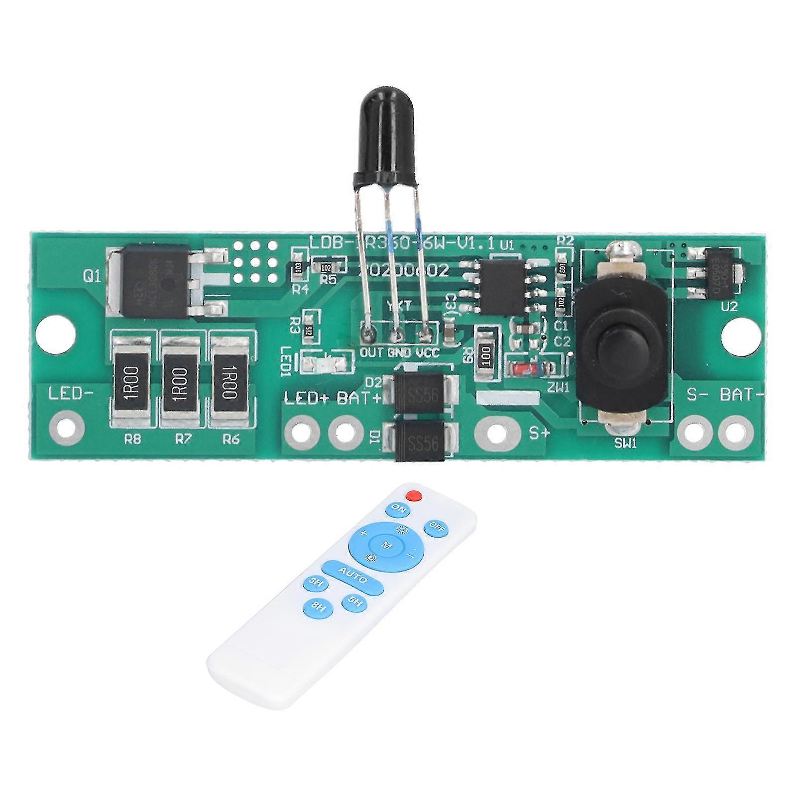 2025 Remote Control Solar Circuit Board Long Bright Automatic Power Reduction 3.2V/3.7V Lamp Controller Module