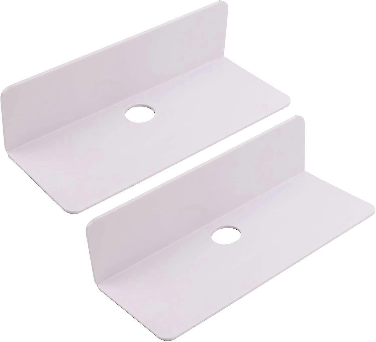 2-Pack Acrylic Floating Wall Shelves, Adhesive Mount Storage Display Rack