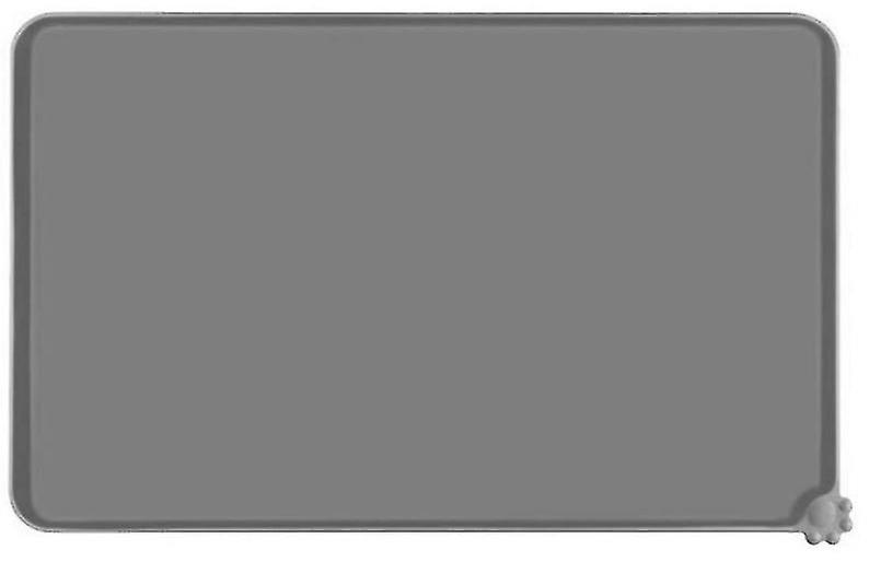 Silicone Pet Feeding Mat,non Slip Waterproof Bowl Mat For Dog And Cat,47 X 30 Cm,grey