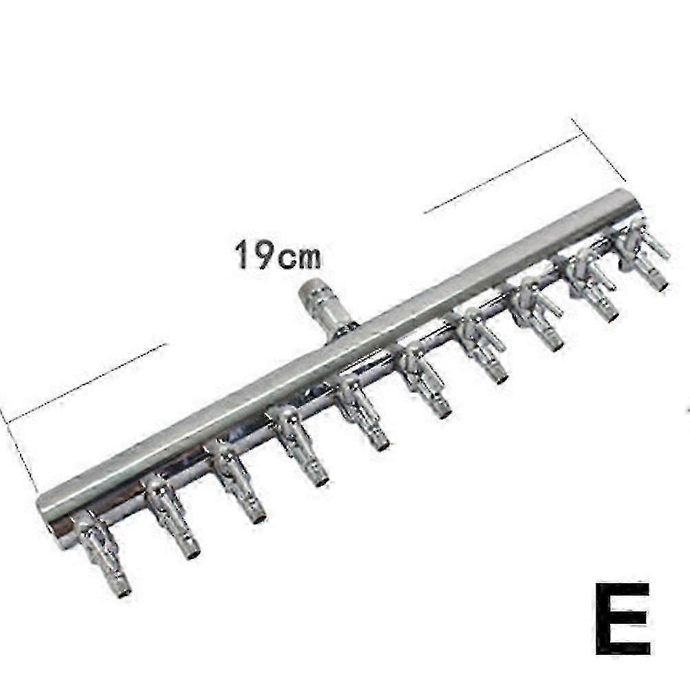 観賞館の魚の池のためのステンレス鋼2-12ウェイエアポンプマニホールド - 10ヘッド