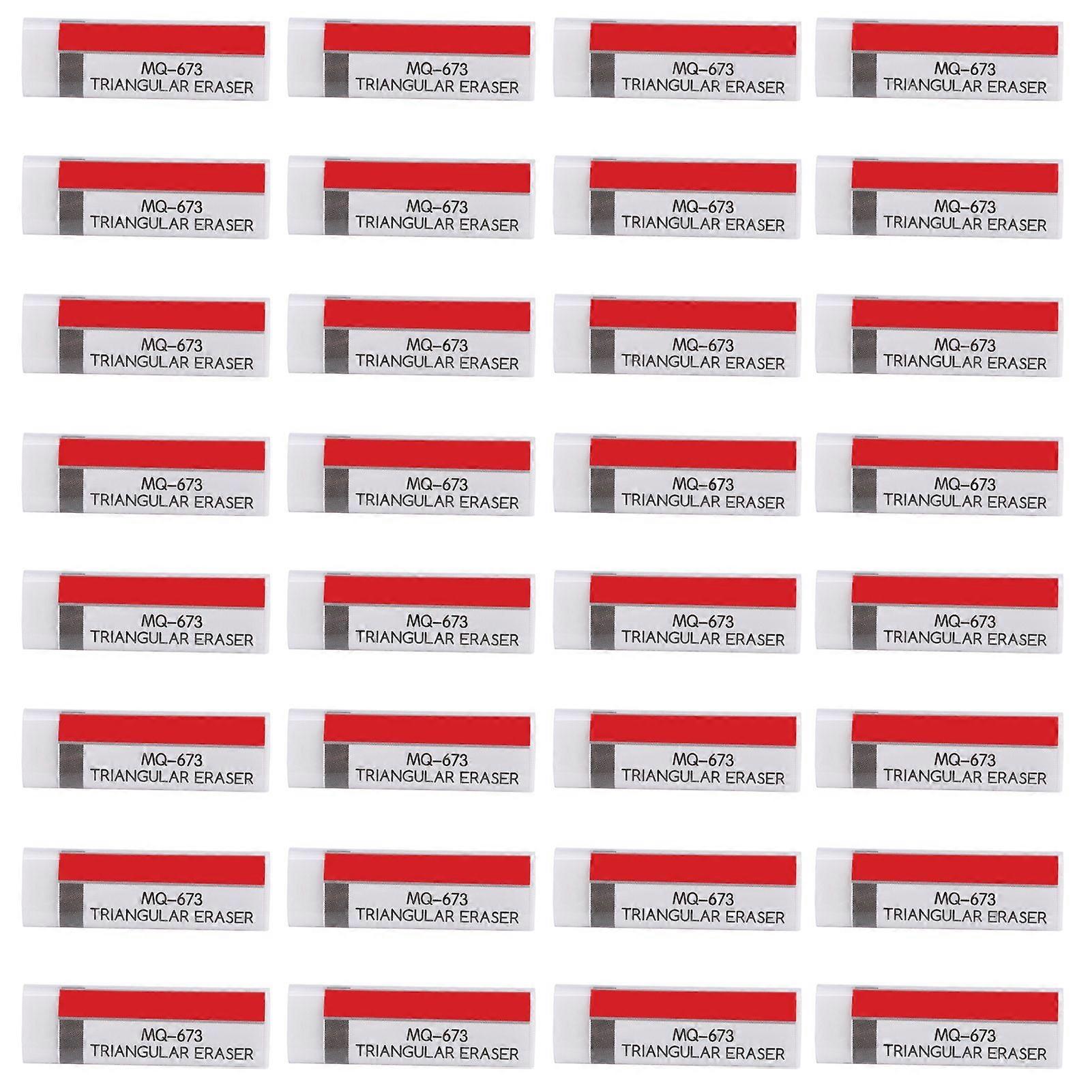 2025 Latest Model  32Pcs Eraser Triangular 4B Student Cartoon Office Exam