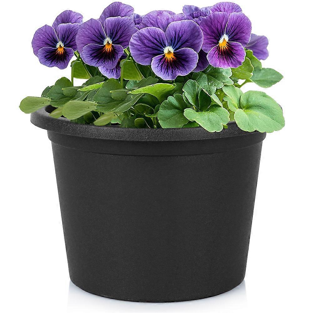 Plastic garden pot black round 20 cm