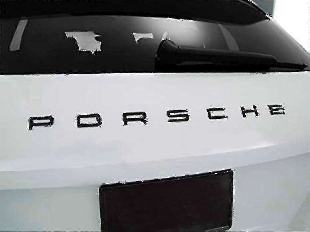 Gloss Black Porsche Lettering Rear Boot Badge Emblem For 911 Carrera Cayenne Turbo Gt3
