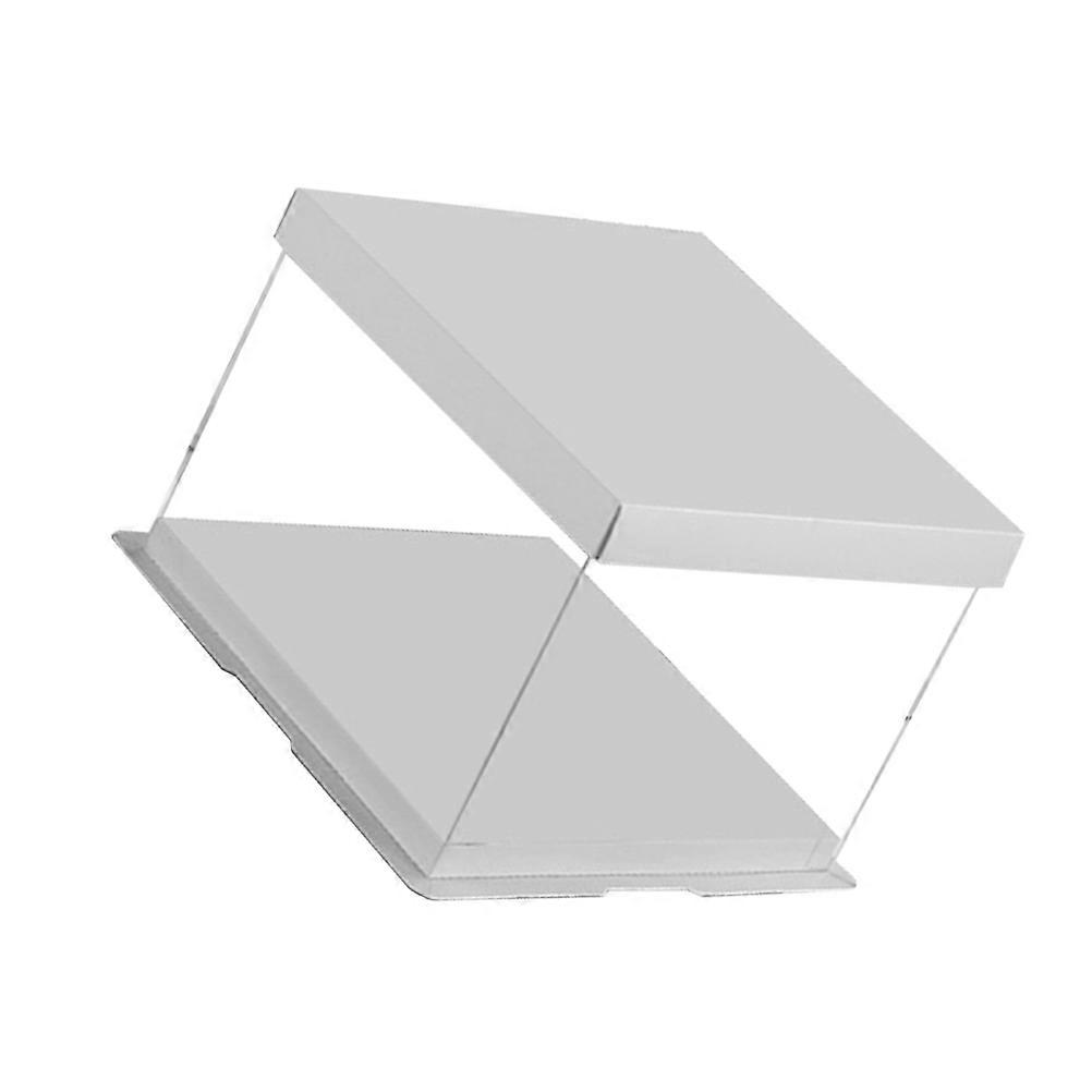 Transparent Cake Box Reusable Baking Boxes for Shop Use 26x26x18cm White 1Pack