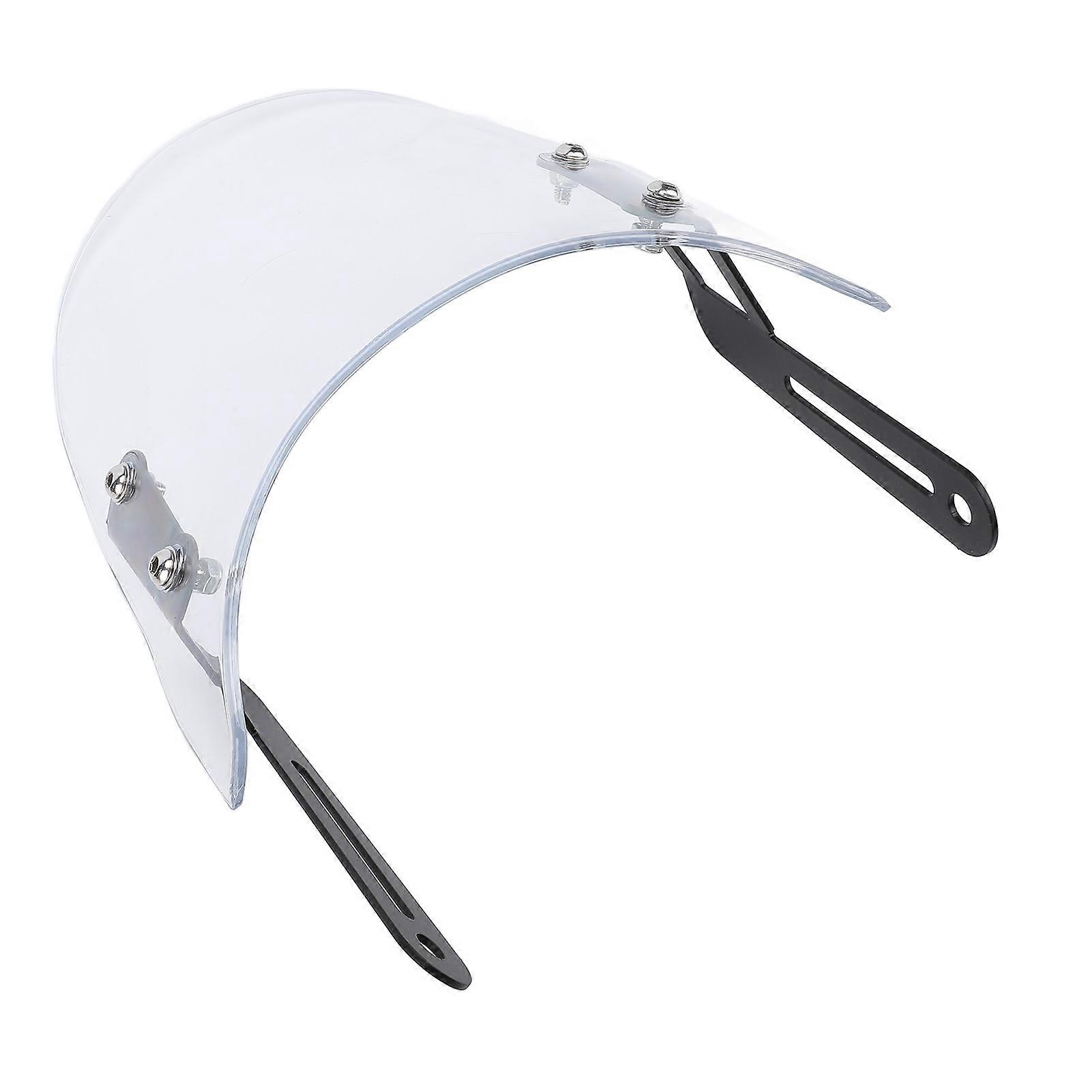 Motorcycle Front Windshield Unbreakable PMMA Panel Front Wind Deflector with Mount Bracket for Scrambler 400X 2023-2024 Transparent 