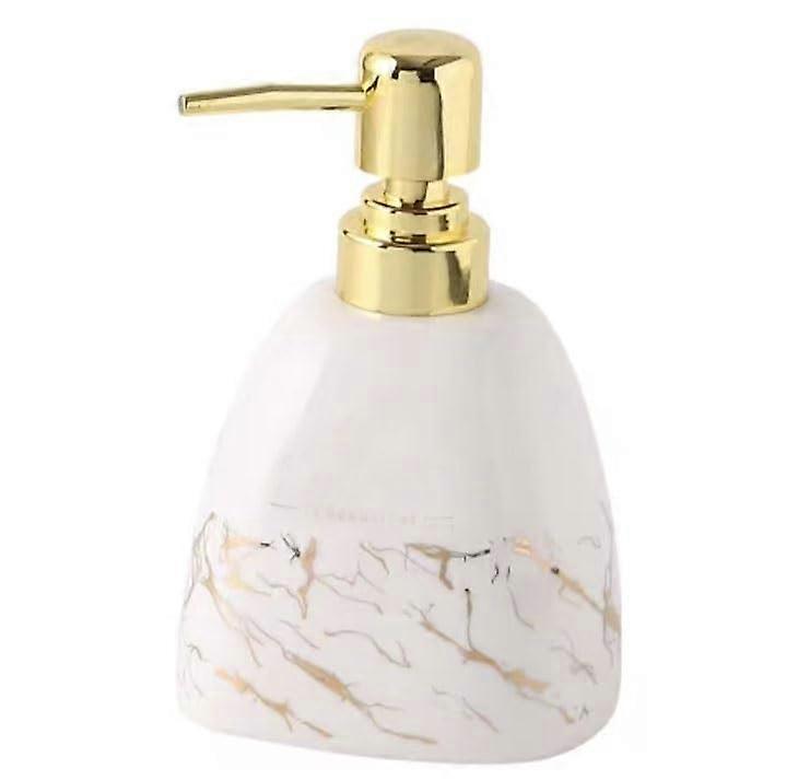 Pump Dispenser Bottle, 400ml Refillable Lotion and Soap Dispenser, Rustic Kitchen and Bathroom Decor, White