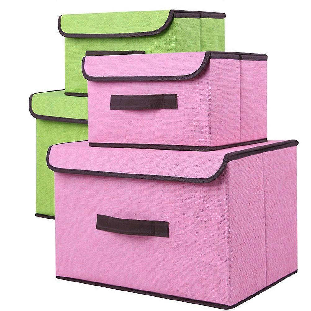 Foldable Storage Boxes Clothes Storage Bags Home Use Linen 27X20X16CM Breathable 1Set