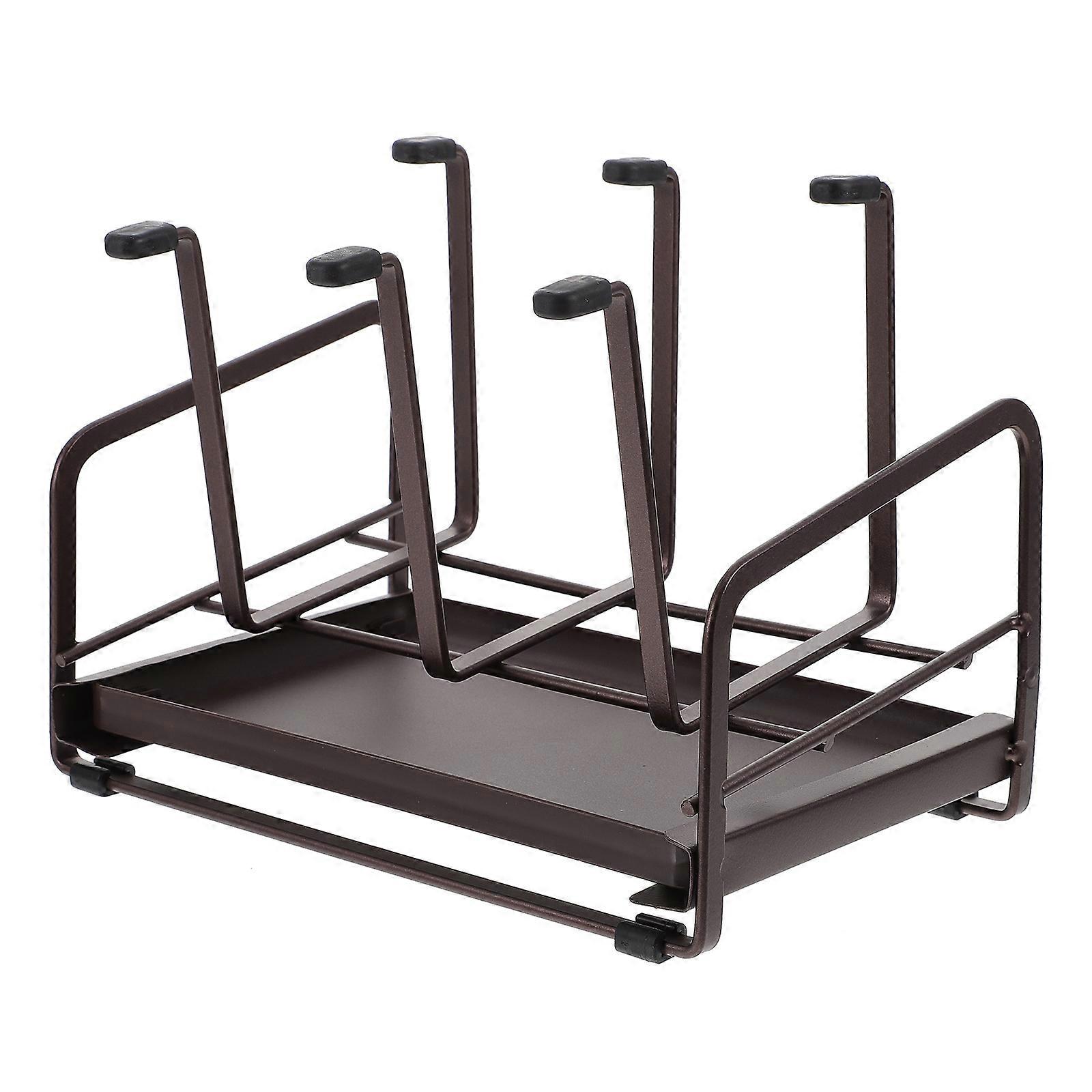 Cup Holder Drain Rack Iron Material Water Cup Storage Rack Home Kitchen Use 22x14.5x18 Cm 1Pack