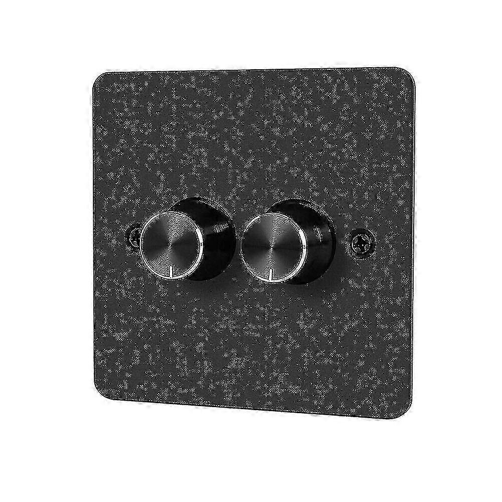 Dc 12v-24v Led Dimmer Interrupteur 2 Gang 120w Mur Push On/off Gradateur à commande rotative