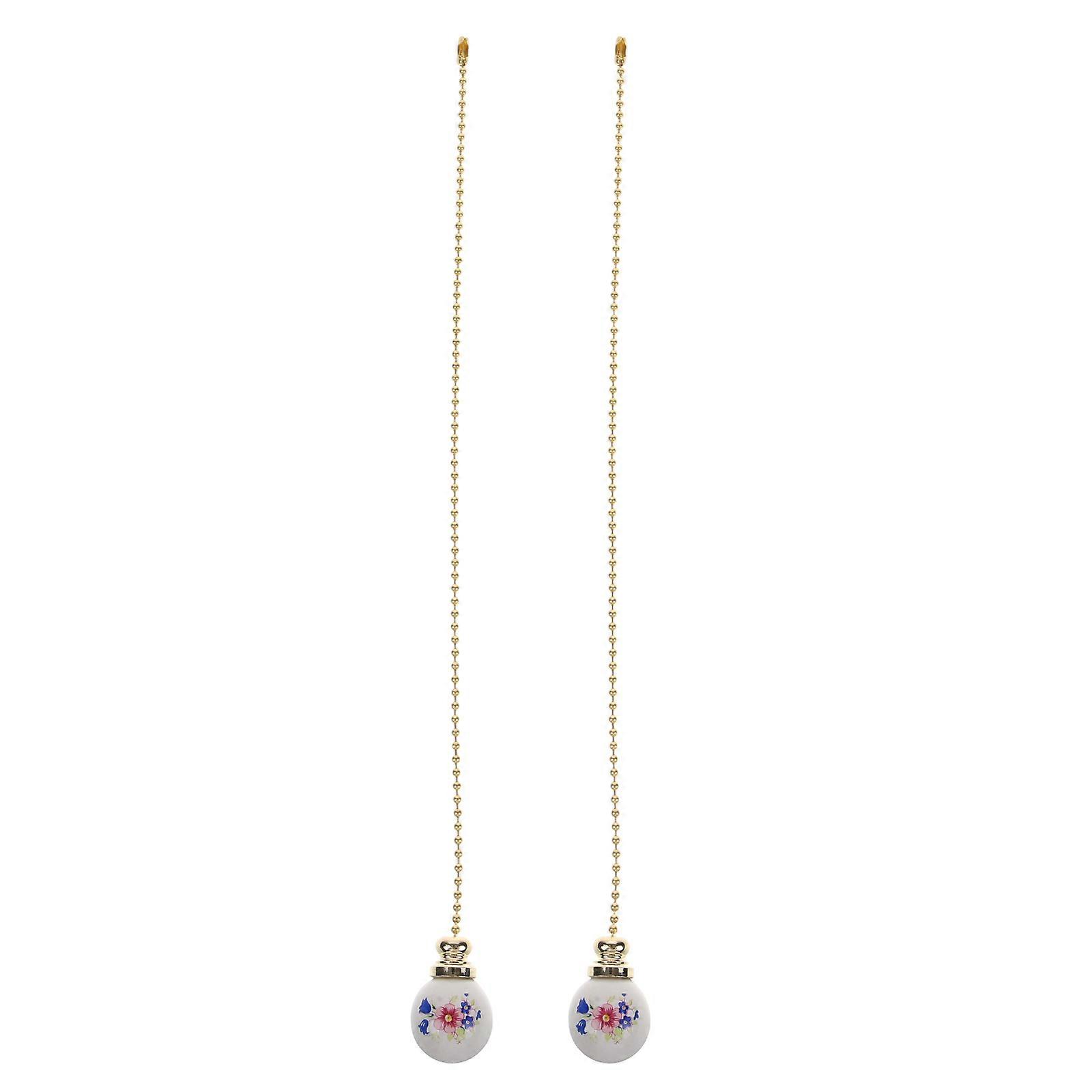 Pull Chain Pendant Extension Ceiling Fan Pull Chain Beaded 2Pcs