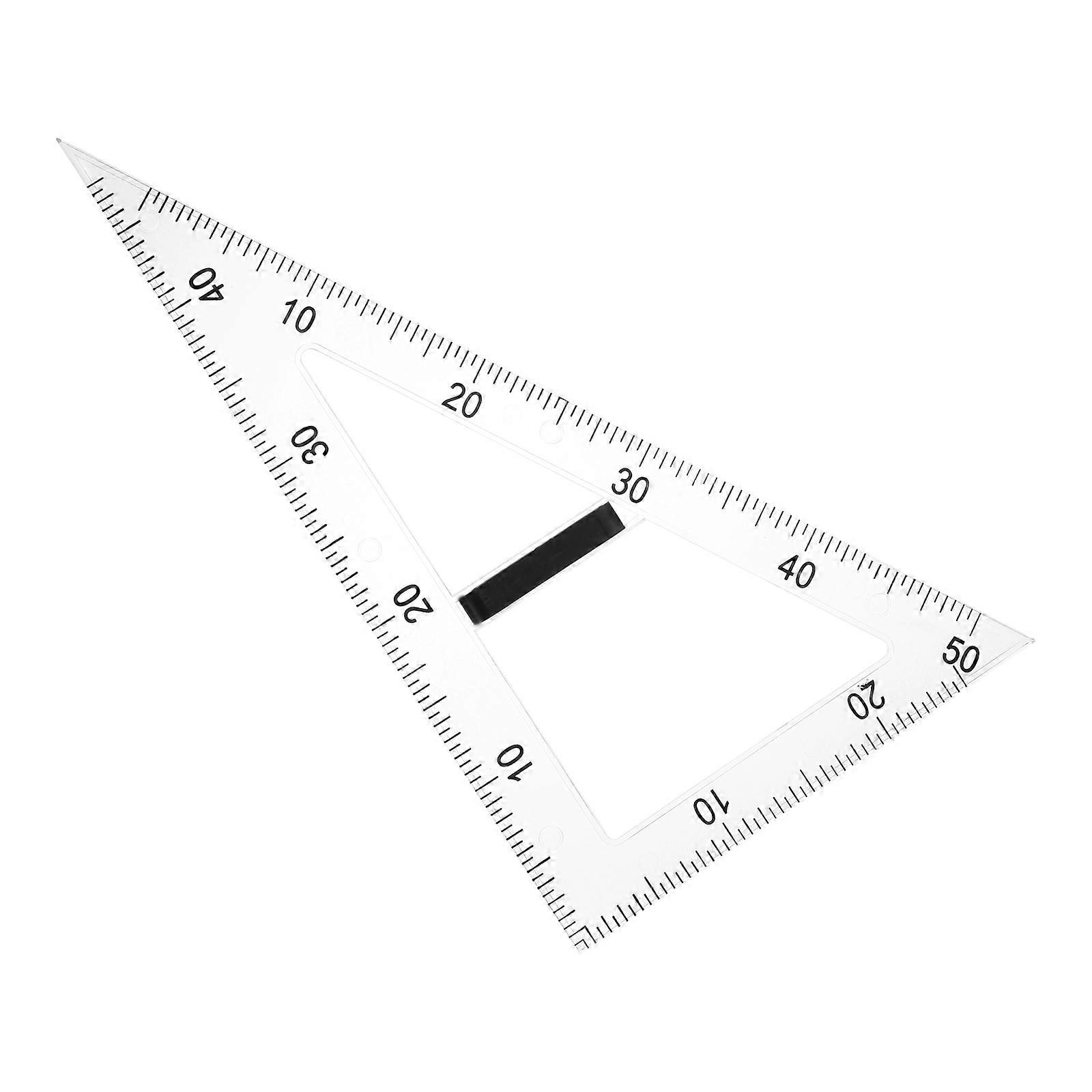 Versatile Ruler Teaching Triangle Ruler Teachers Geometry Study Multi Functional Drawing Tool ABS Material 1Pcs