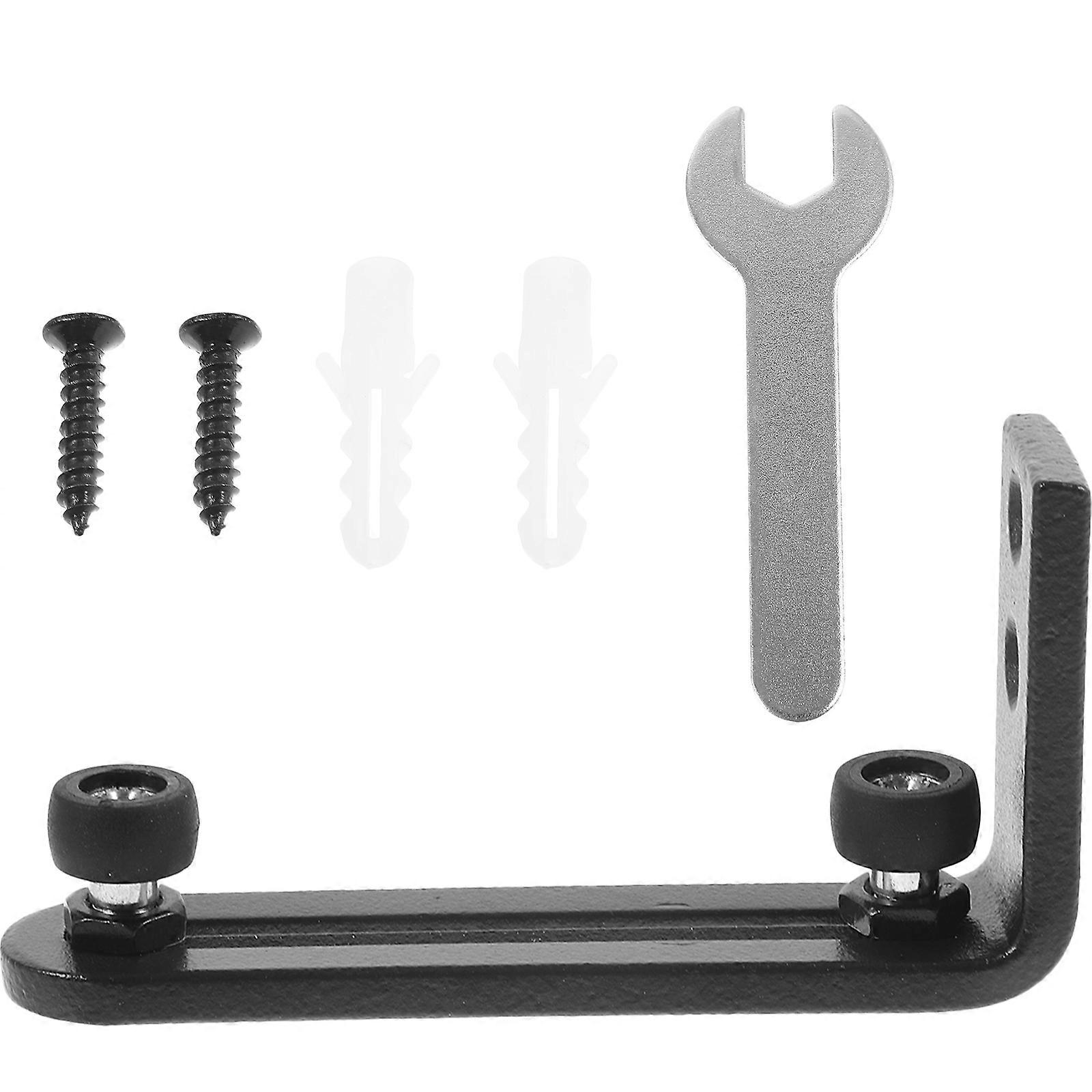 Sliding Door Floor Guide Door Parts Black Rectangular High Load Capacity 1Set
