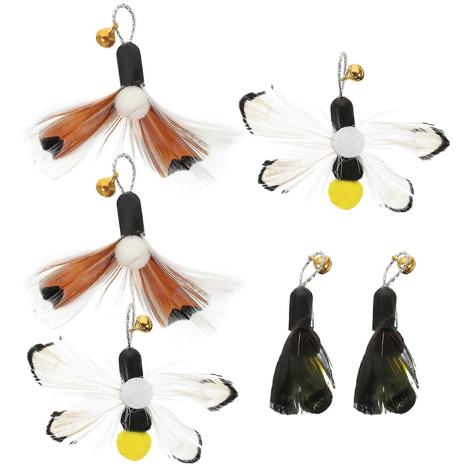 6pcs Interactive Cat Teaser Wand Replacement Heads   Fun Cat Refills for Indoor Play, Exercise & Bonding