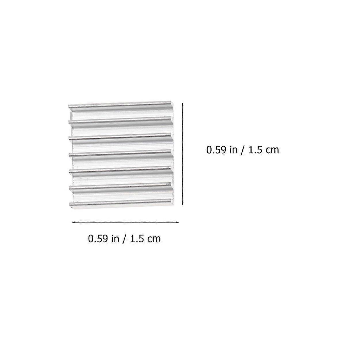 3pcs Aluminum Heat Sink Radiator Cooler Kit with Thermal Tape for Efficient Cooling of Electronics, Silver Finish