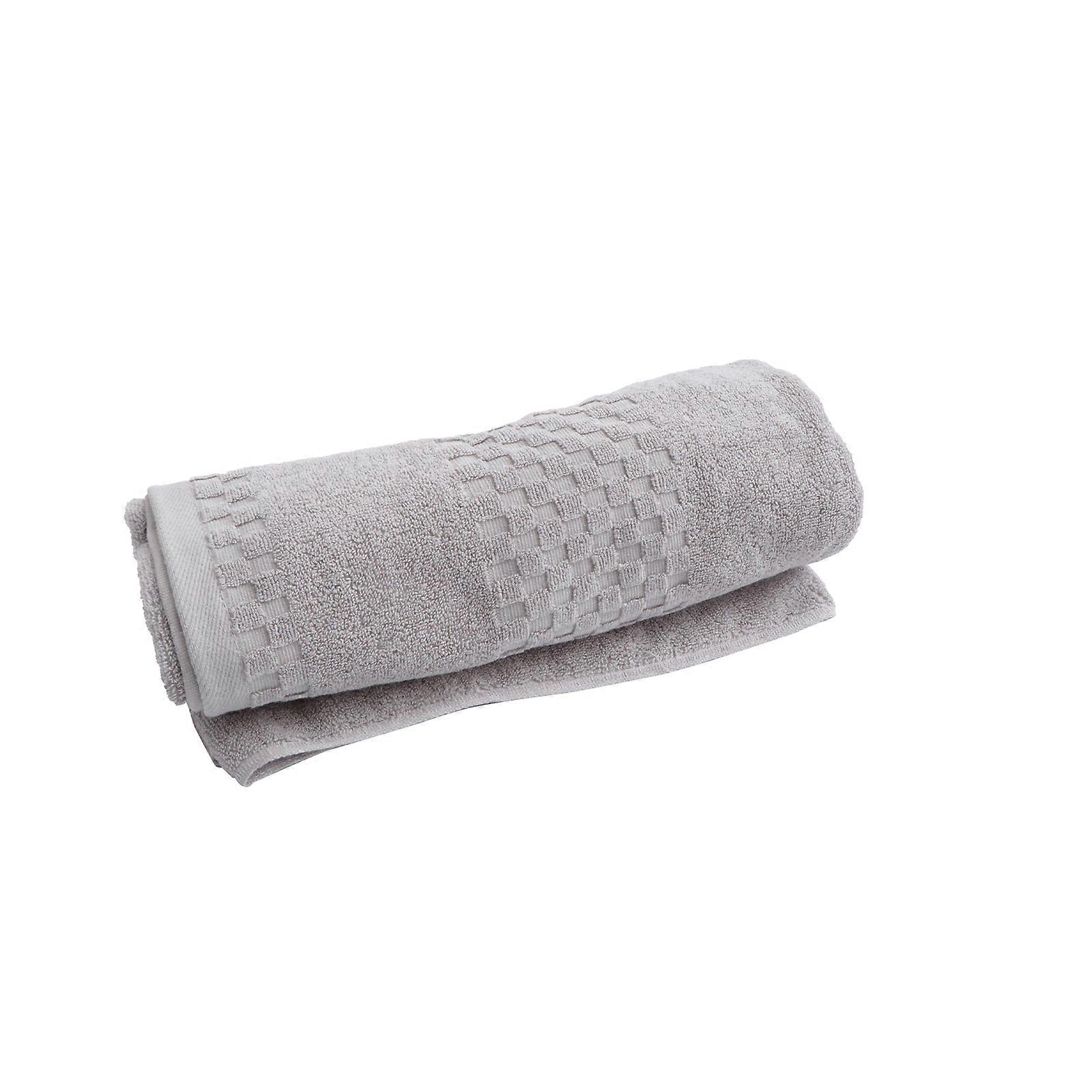 Thicken Bath Sheet Pure Cotton Absorbent Comfortable to Touch Grey 140X70CM for Baths 1Pack