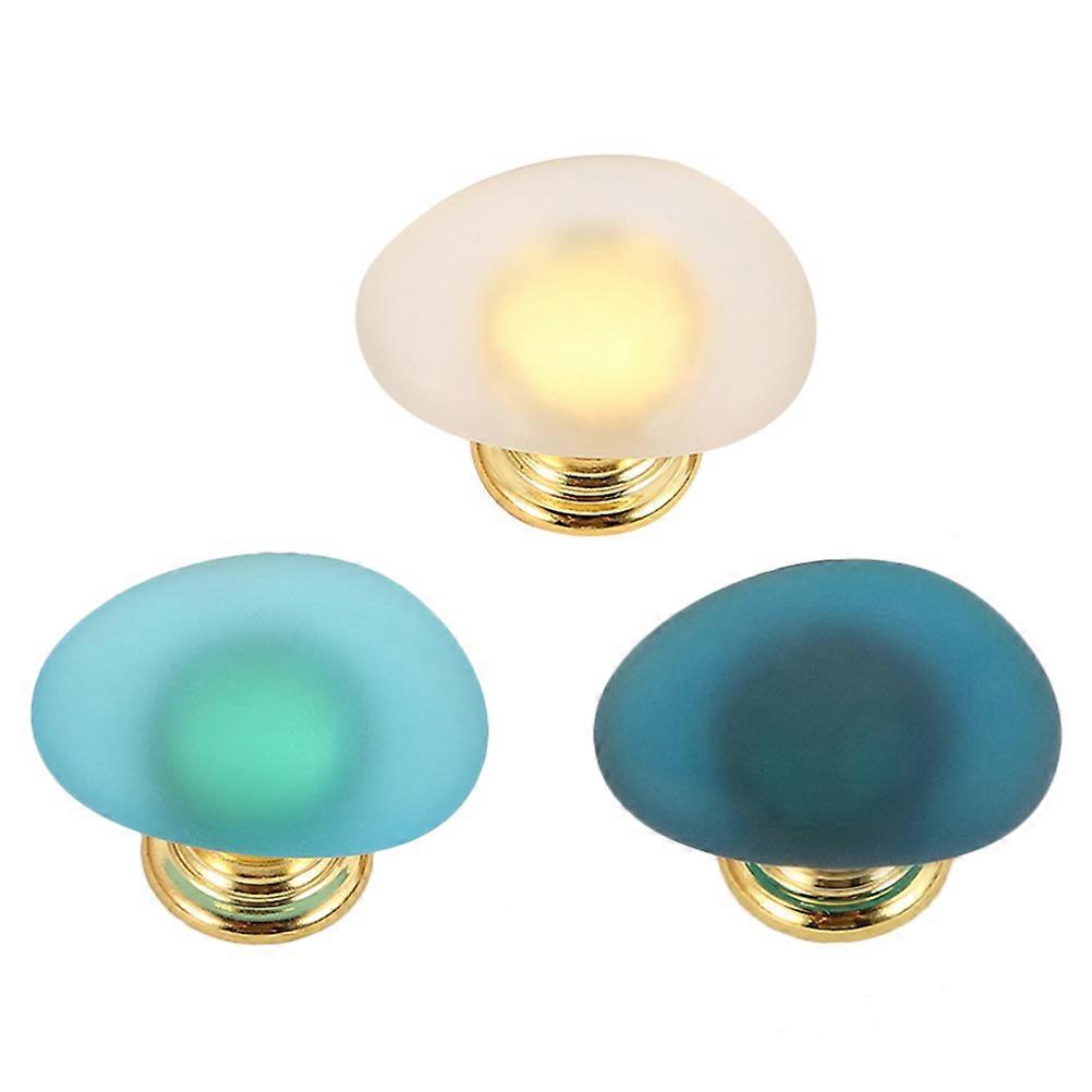 Furniture Hardware Zinc Alloy Door Knobs Assorted Color Drawer Handle 3Pcs
