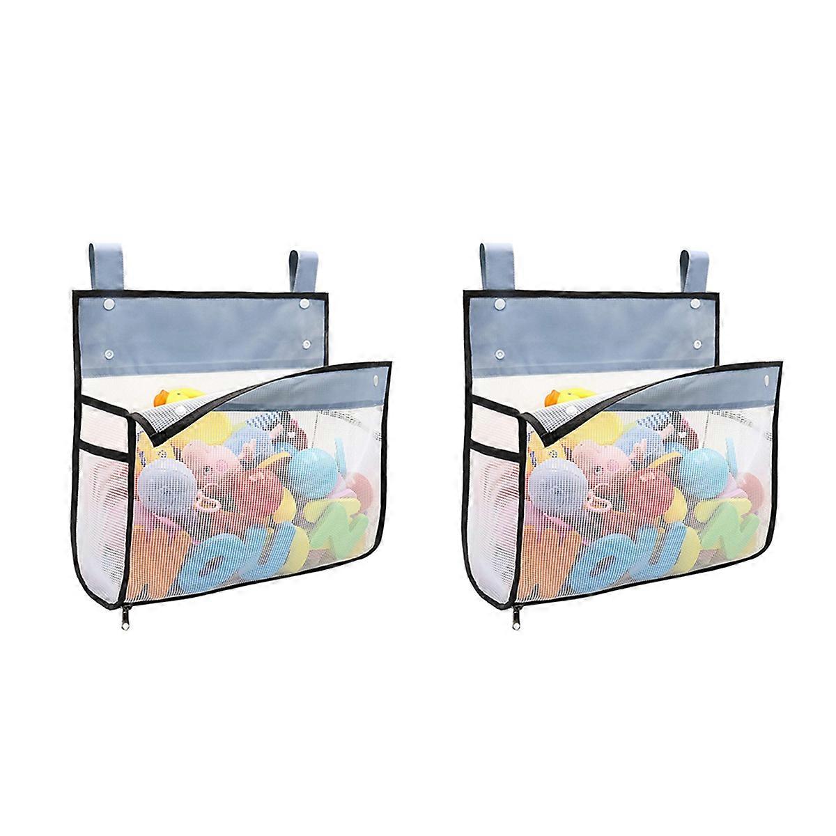 Greater Capacity Bath Toy Organizer,Large Opening, Bottom Zipper