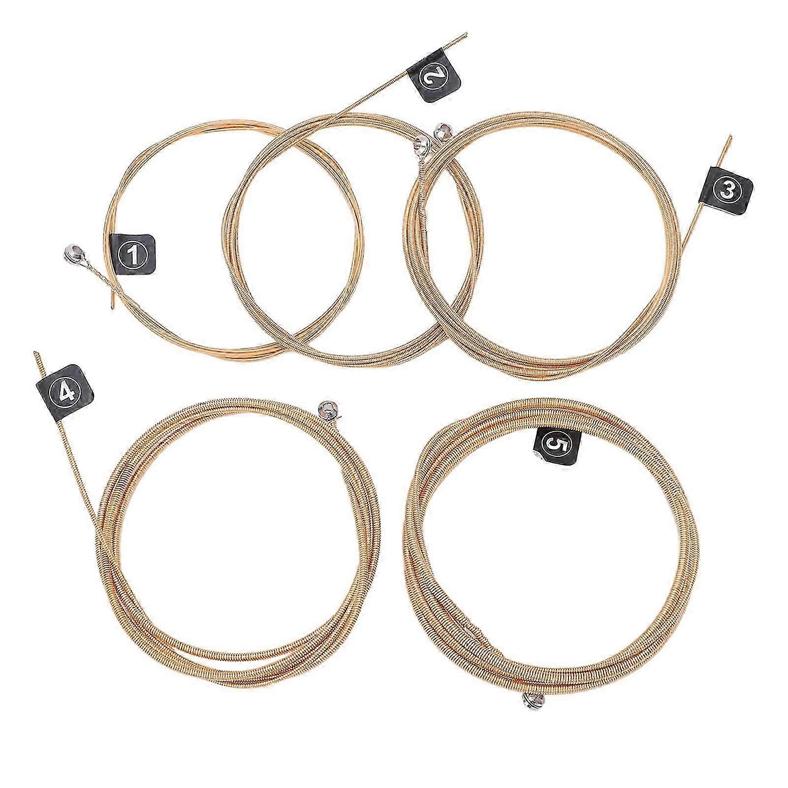 5 String Bass Strings Replacement Professional Metal Wooden Bass Guitar Strings Musical Instrument Accessories