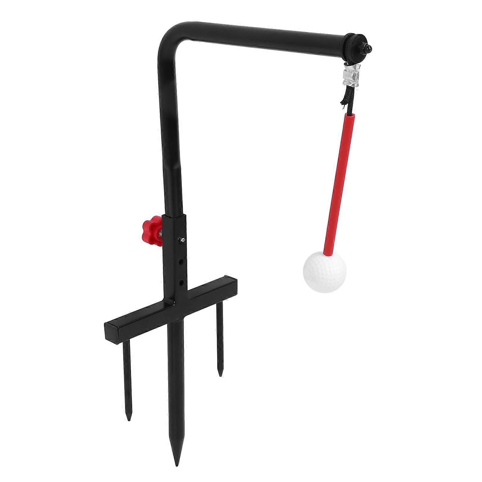 Height Adjustable Ball Holder For Swing Training - Iron Construction Portable Exercise Equipment Groover Swing Club