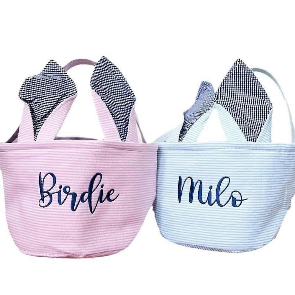 Pink Easter Basket 19x23 cm with Canvas and Polyester Lining