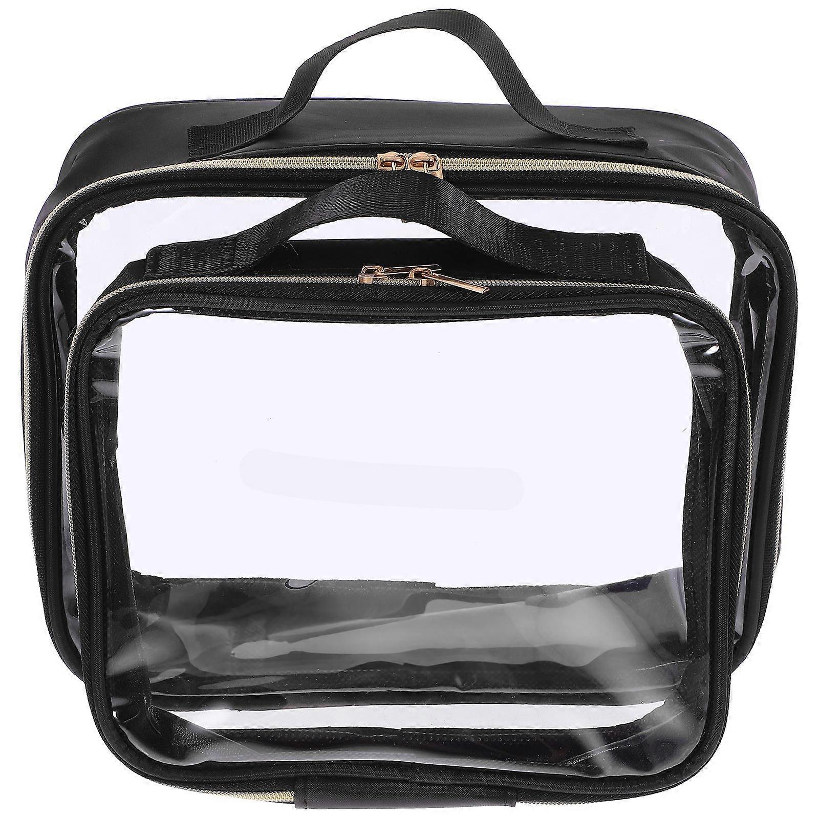 Waterproof Rectangular Cosmetics Bag For Travelers Clear Storage Bag 19.00X16.50X2.50CM 2Set