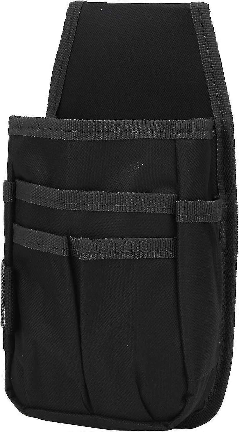 Hardware Tool Pouch, Tool Storage Bag with Front Pockets for Climing Mountaining Hiking (Black Edge)