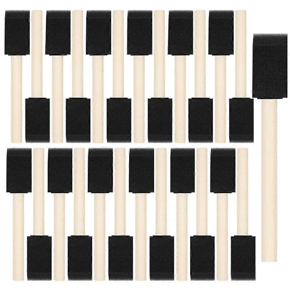 40pcs Wooden Handle Paint Brushes for Art, Watercolor & Gouache Painting – Lightweight, Easy to Clean, Ideal for DIY and Crafting Projects