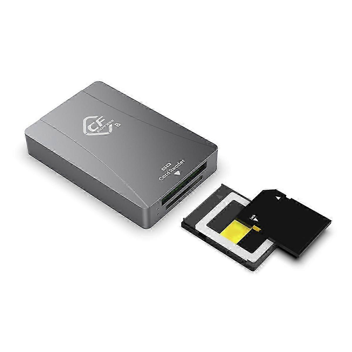 CFexpress Type B and SD Card Reader USB 3.2 Gen 2 10Gbps CFexpress B Reader, USB-C&USB-A 2-in-1 Typ