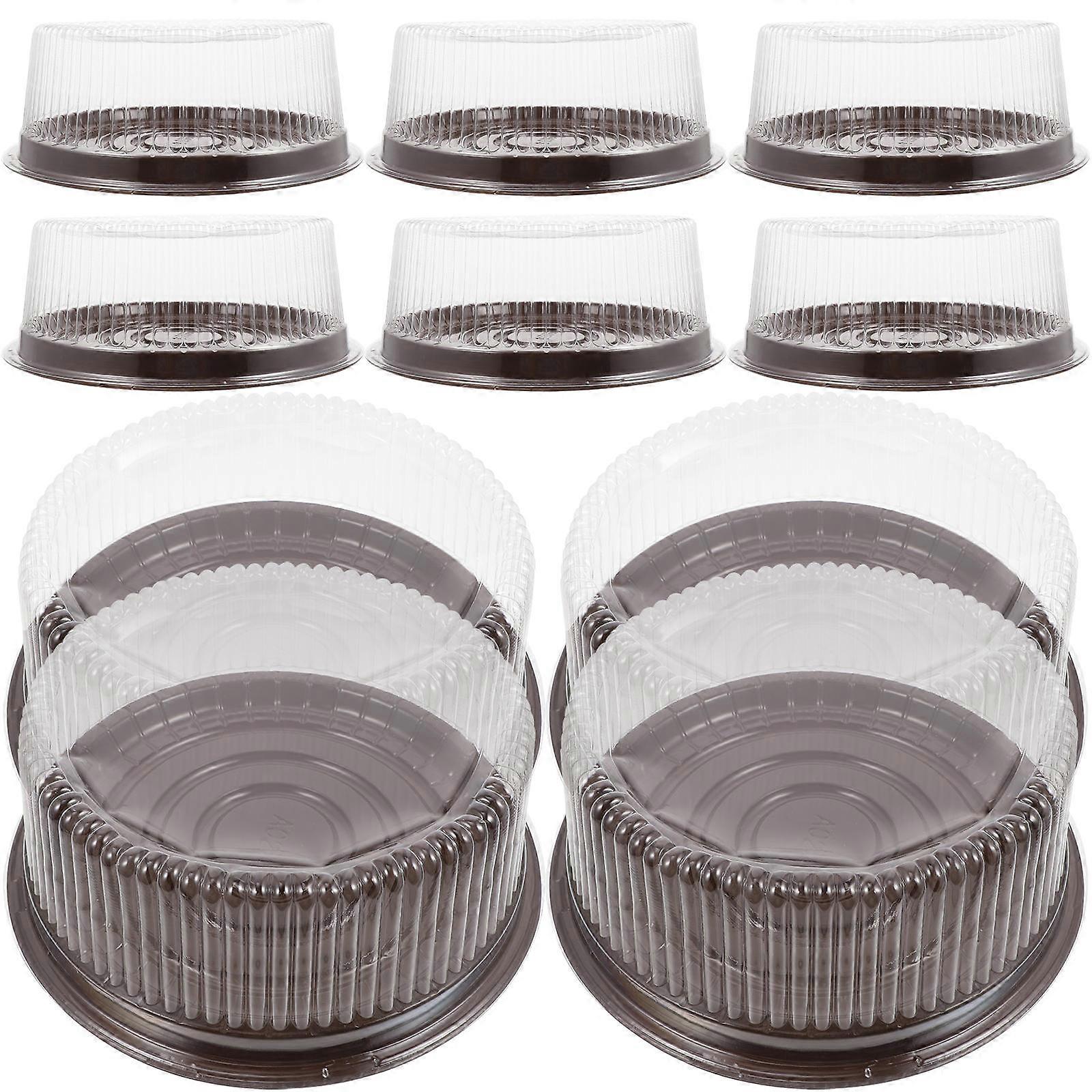 Mini pojemniki na ciasta przezroczysty pojemnik na babeczki bezpieczne zamknięcie materiał PVC na imprezy 8 cali 20 sztuk
