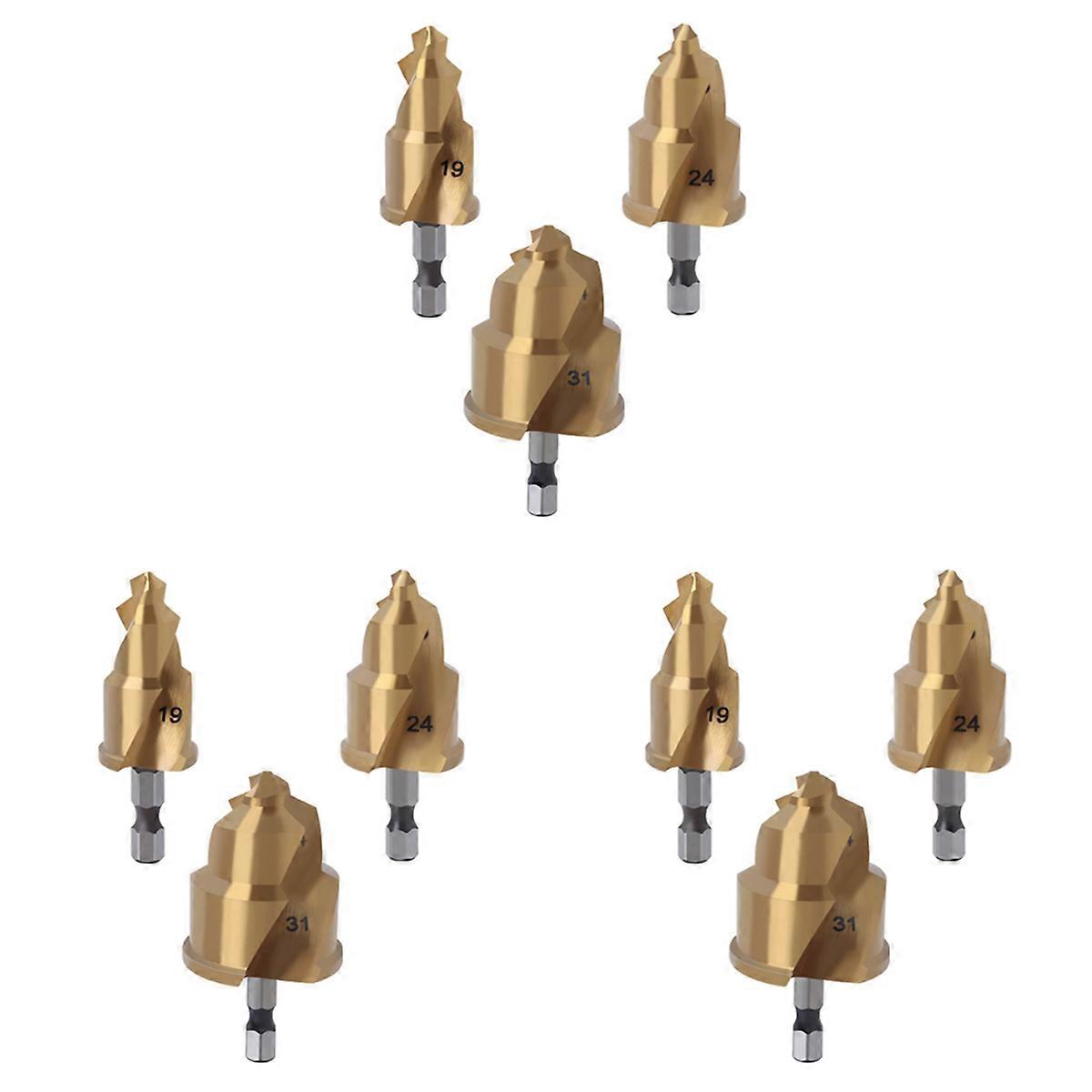 3pcs 20/25/32mm Step Drill Bit with Limit Swivel Groove