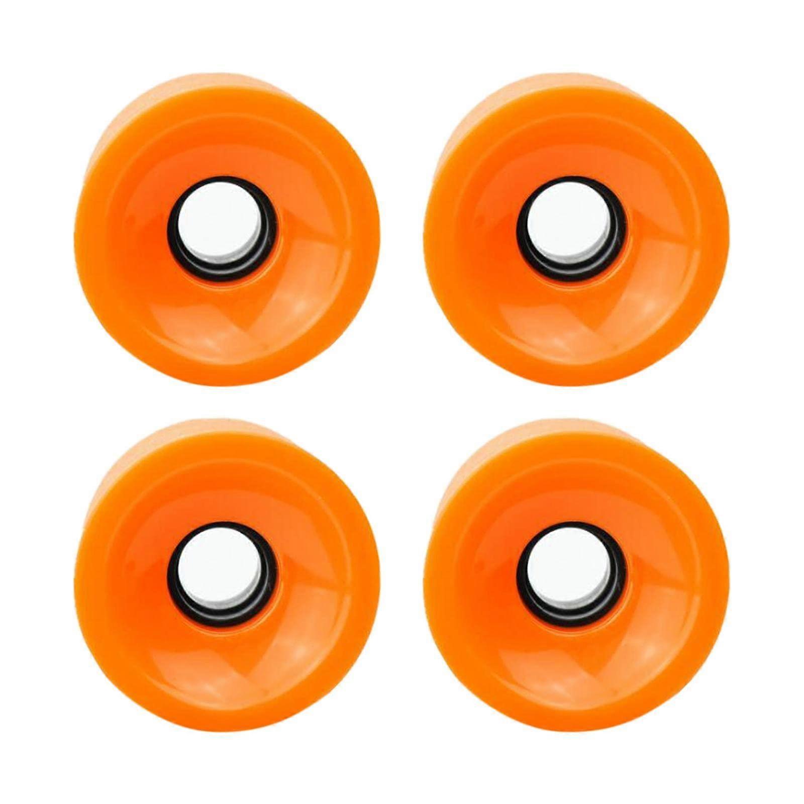 70 mm Longboard Wheels Replacement Skateboard 78A Hardness Wheels for Smooth Cruising orange