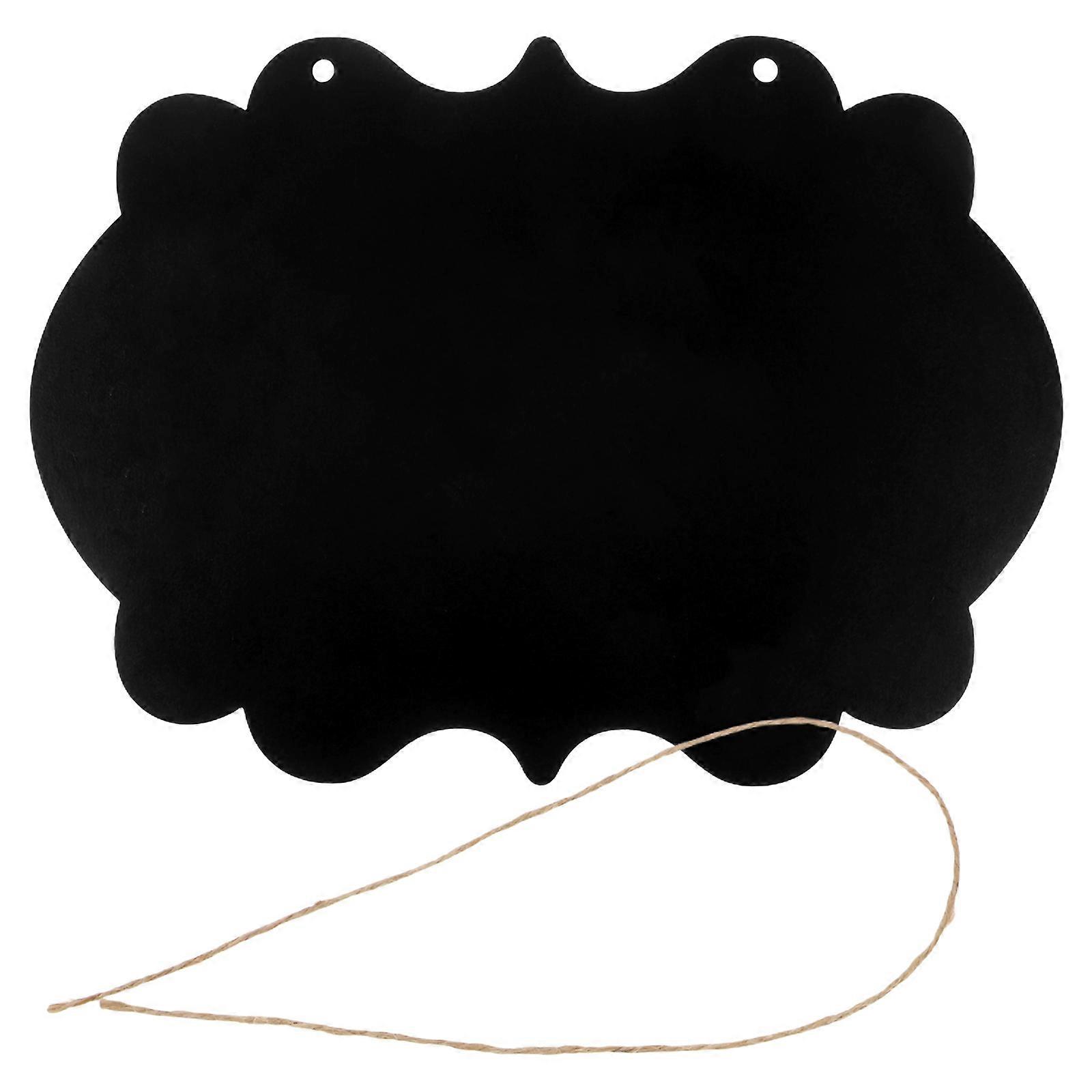 Chalkboard Hanging Signs Rustic Style Chalkboard Sign Double-Sided Office Use Black 23.50X17.00X0.30CM Memo Board 1Pcs
