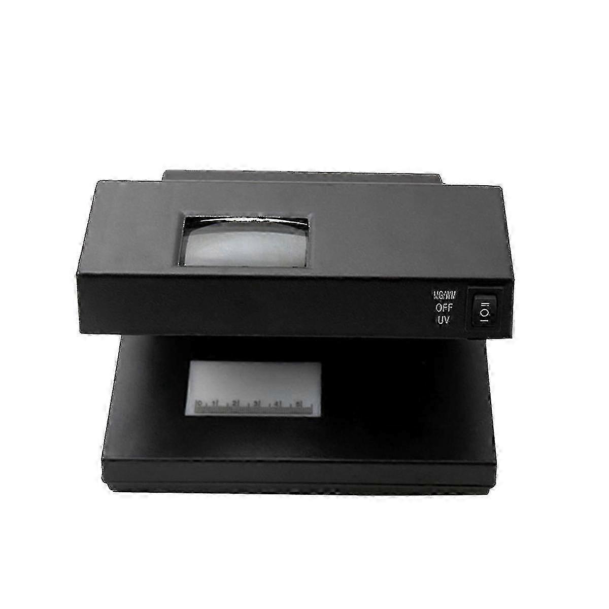 Portable Desktop Bill Money Detector for Banknotes with UV and Magnifier, US Plug Compatible