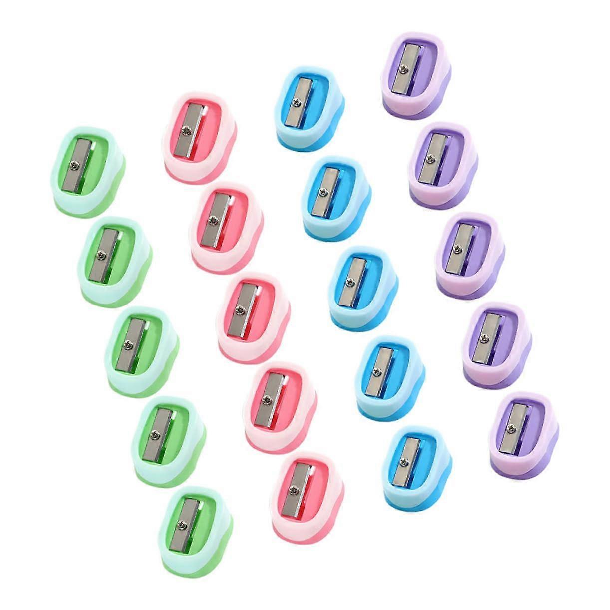Pencil Sharpener 20 Pack Metal Blade Cute Design for School and Home Pencil Case Durable and Compact