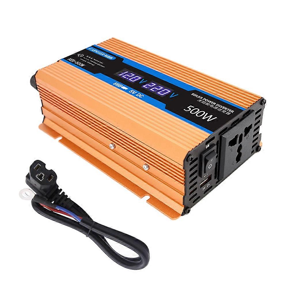 【New】 Carmaer Modified Sine Wave 48V to 220V 500W Car Multi-function Double Digital Display Inverter Household Power Converter