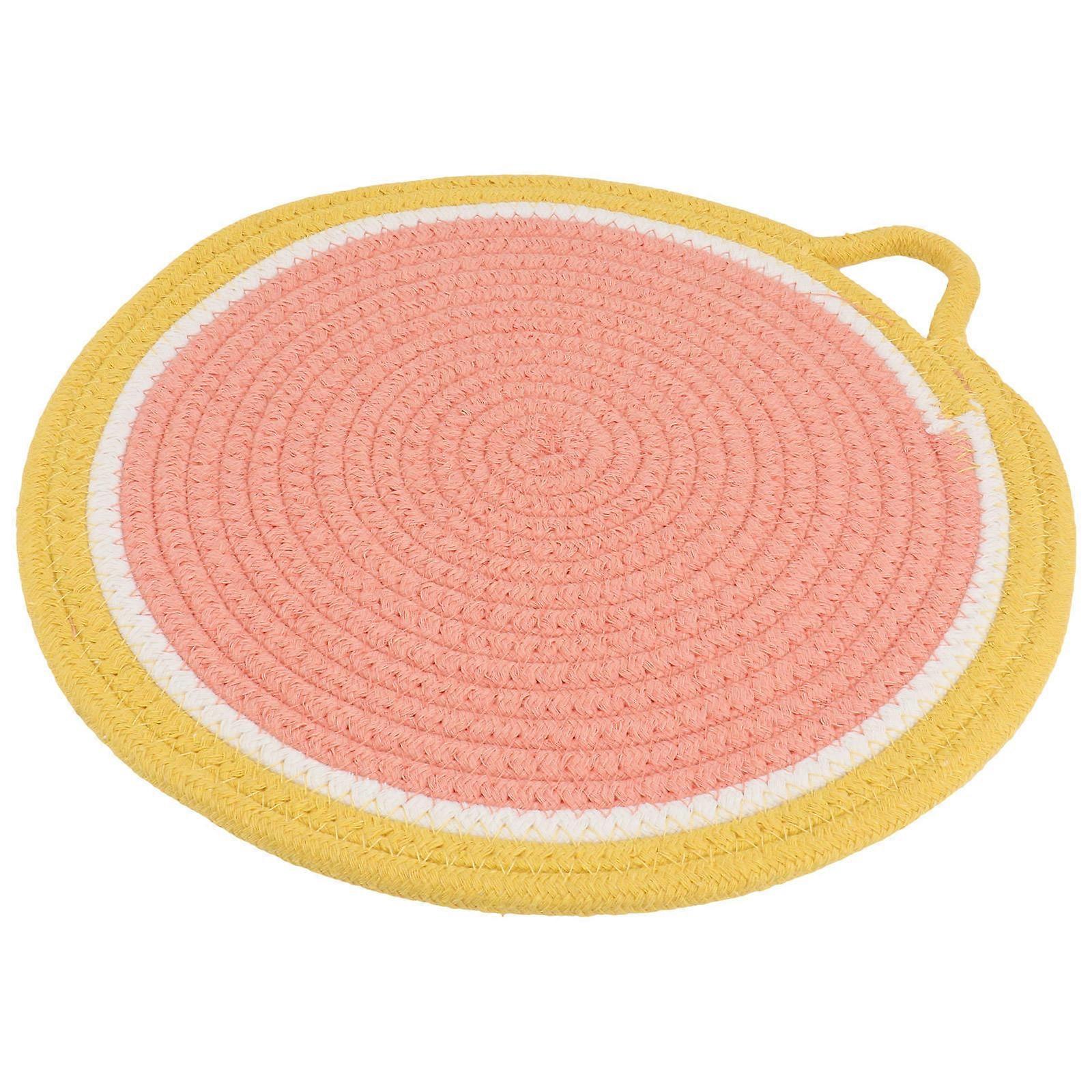 Fruit Shaped Woven Placemat, Heat Insulated Lightweight Tableware Mat for Dining Tables, Elegant Design for Home, Wedding, Party Use
