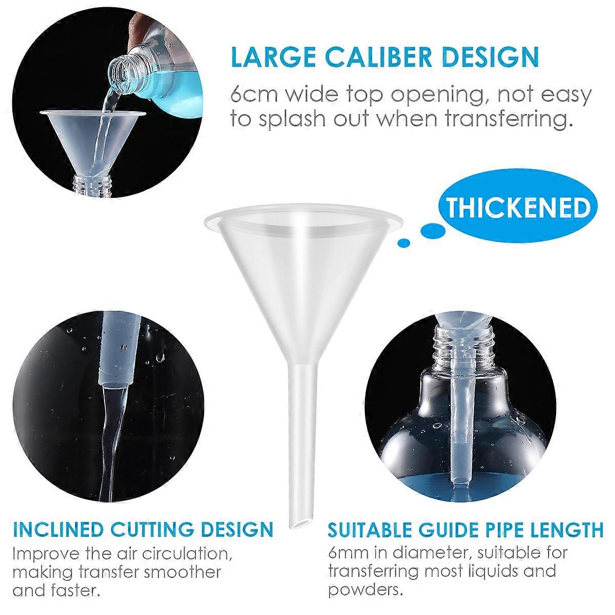 Universal Plastic Funnel Components, Designed for Stability During Liquid Handling