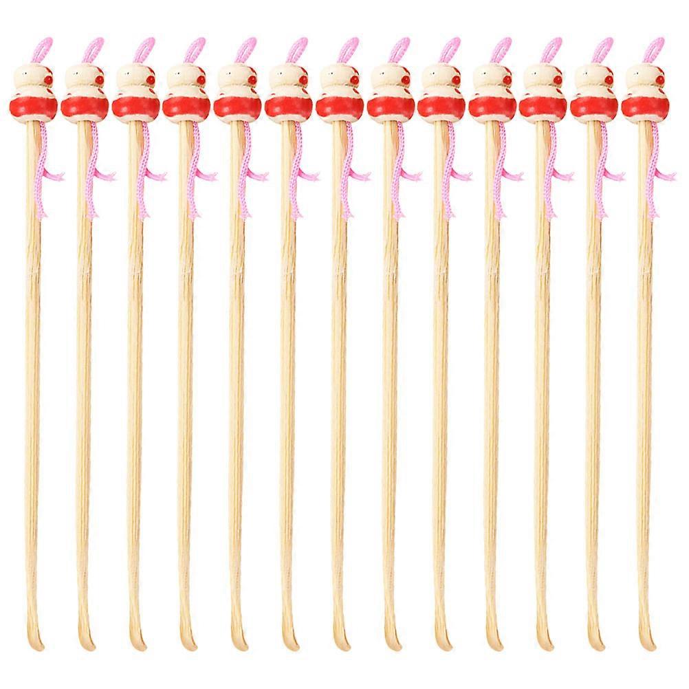 Bamboo Earwax Removal Tool Portable Ear Spoons for Effective Use 100Pcs