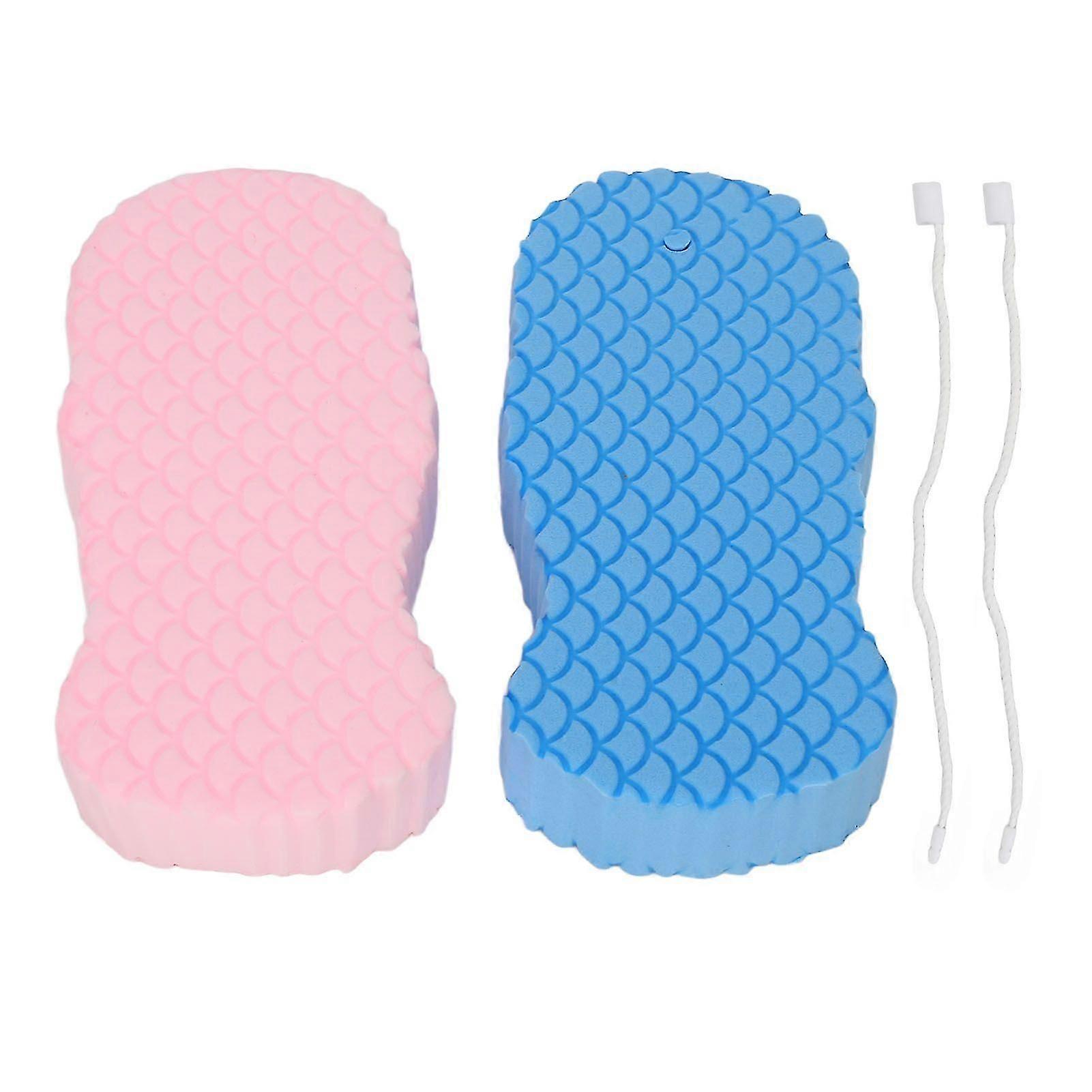 2pcs 3D Bath Sponge Exfoliating Soft High Toughness Reusable