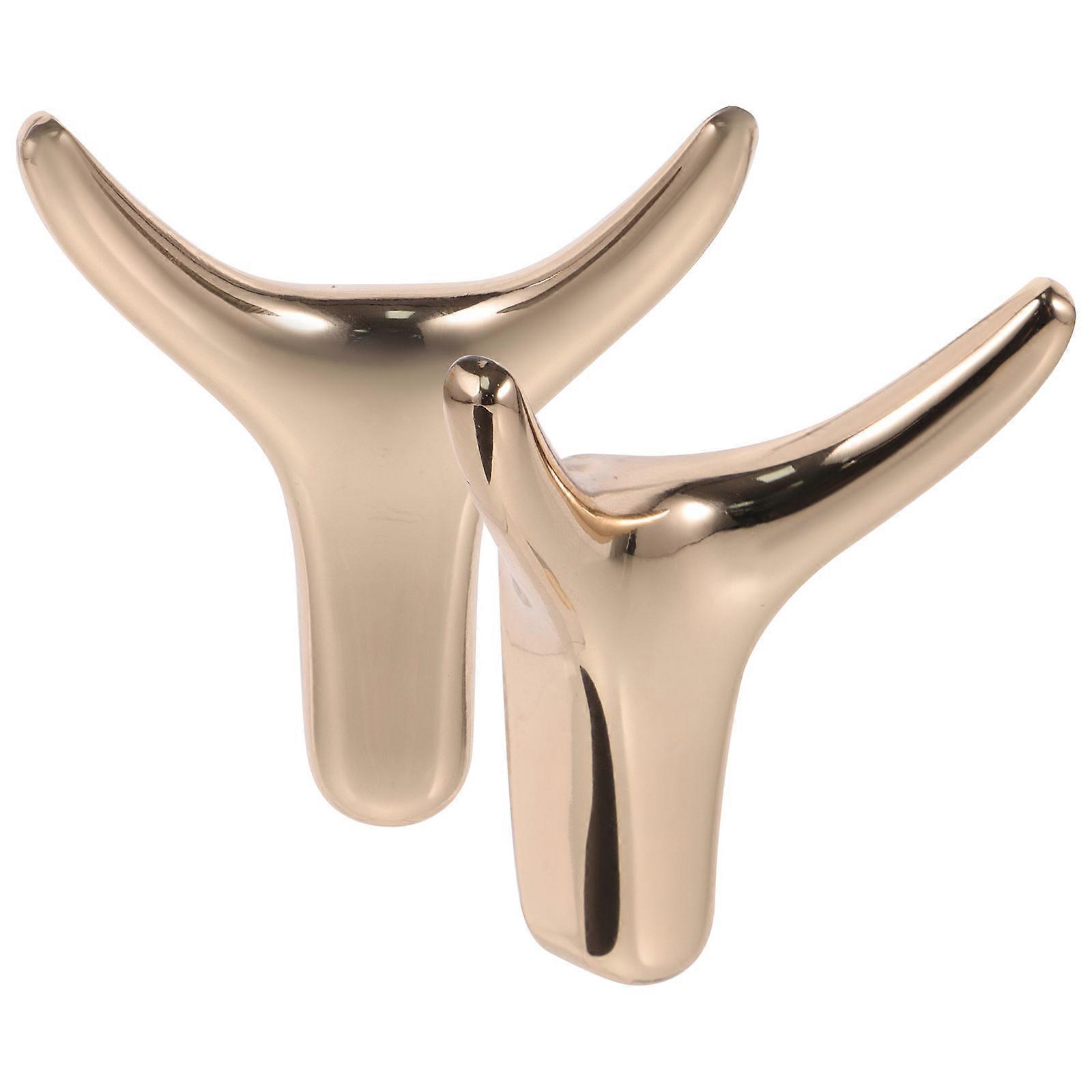 Wall Hook Horn Shape Homeowners Decorative Bathroom 2Pcs