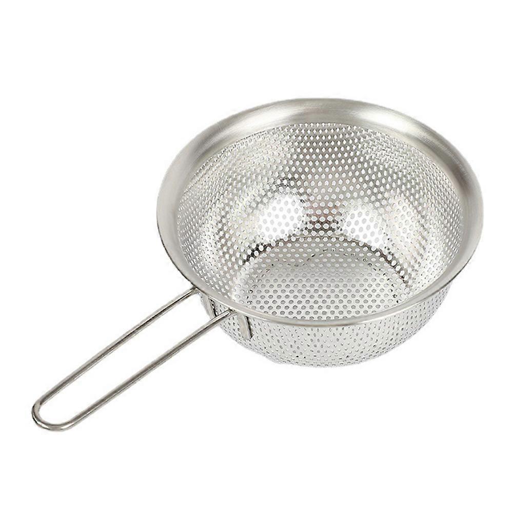 Stainless Steel Kitchen Drain Basket with Micro Perforations for Efficient Water Filtering – Practical Food Grade Vegetable and Fruit Strainer
