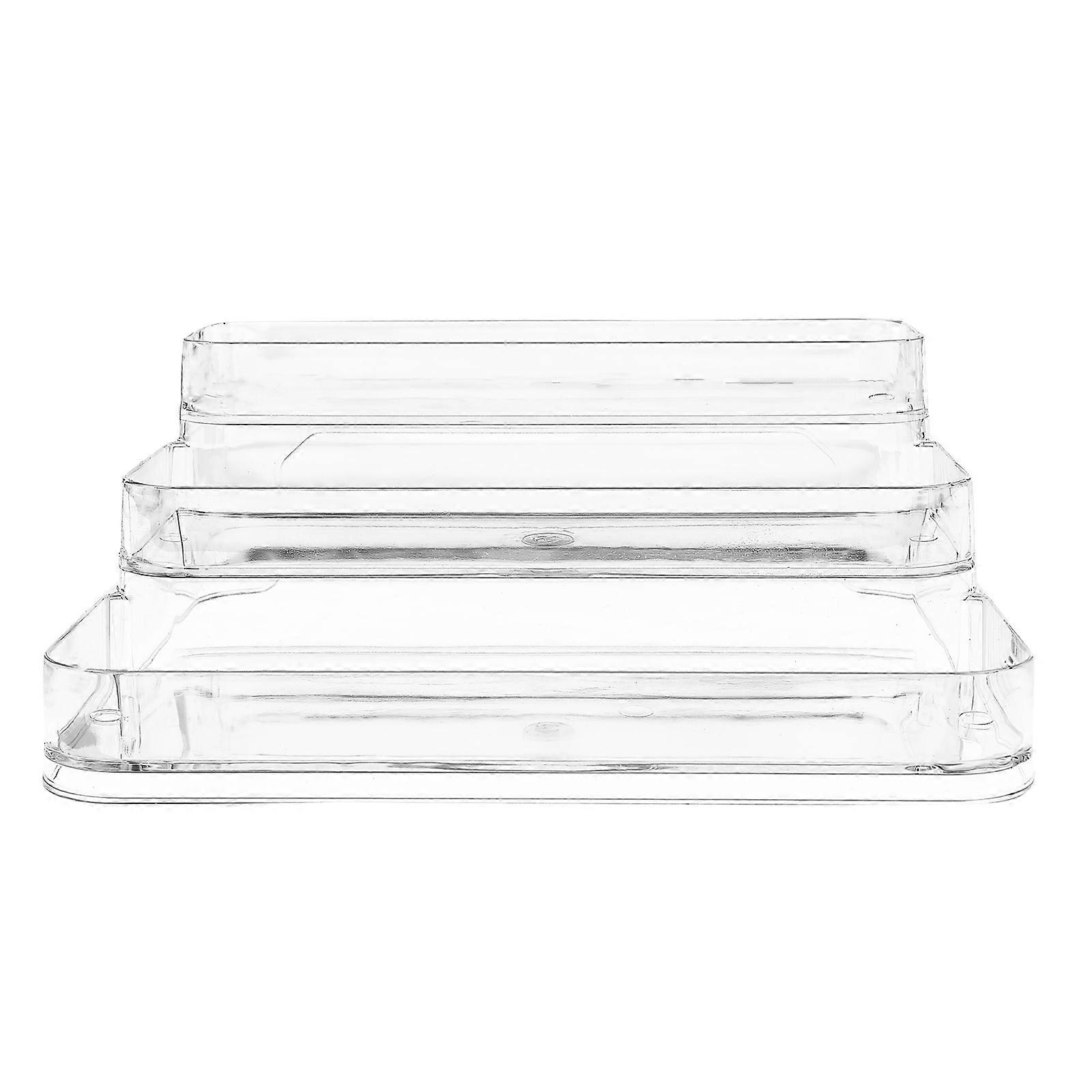 Clear Display Stand Acrylic Desktop Organizer Square Storage Home Sundry Organizer 26.6X24.5cm 1Pcs