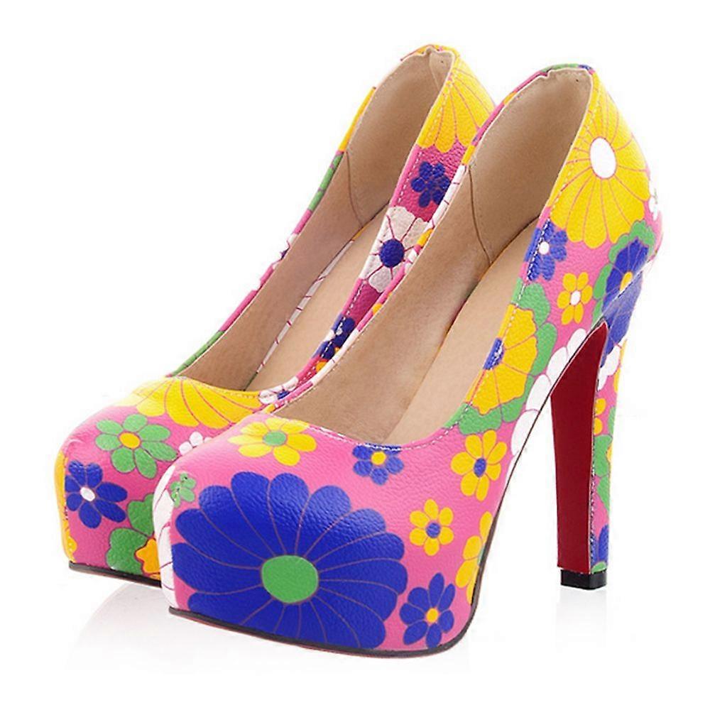 Dyed Cloth Face Super High Heel Platform Thin Shoes