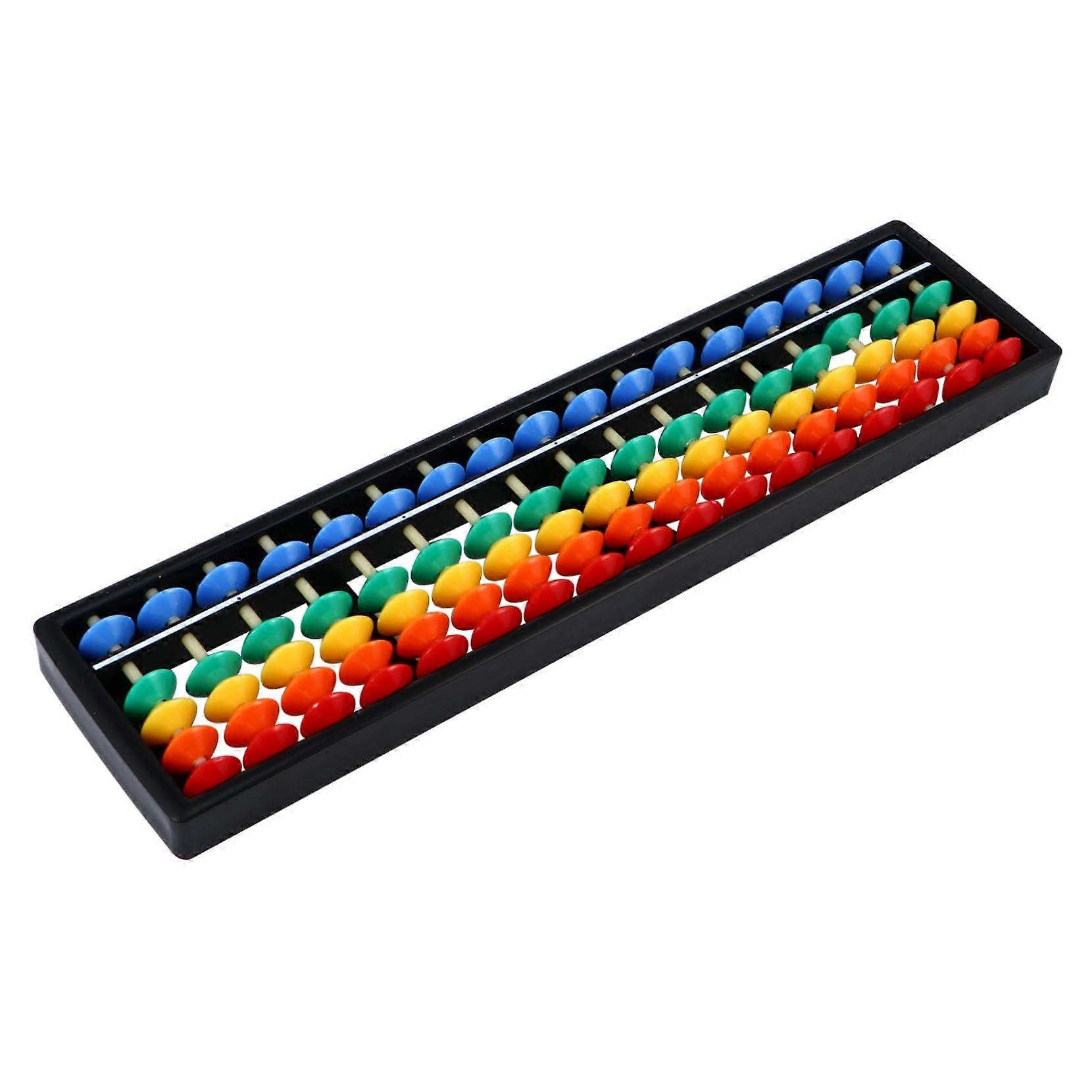 Colorful Plastic Chinese Abacus for Math Learning Aid, Portable Arithmetic Tool for Students, Lightweight Educational Toy