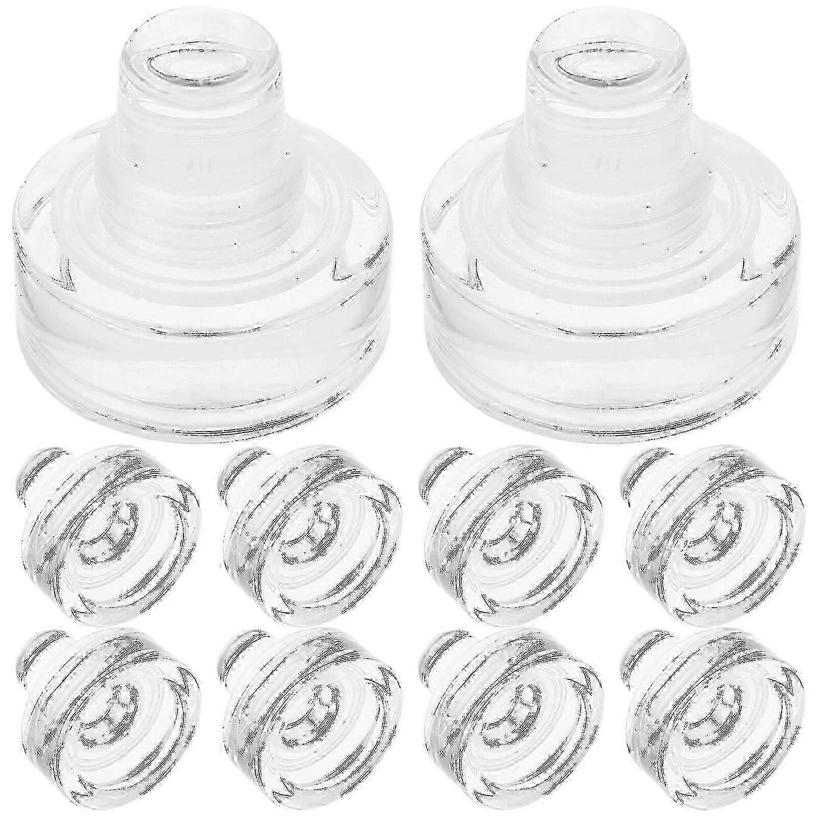 Set of 10 Reusable T-Shaped Glass Wine Stoppers - Elegant Sealing Solution for Bottles & Wine Preservation