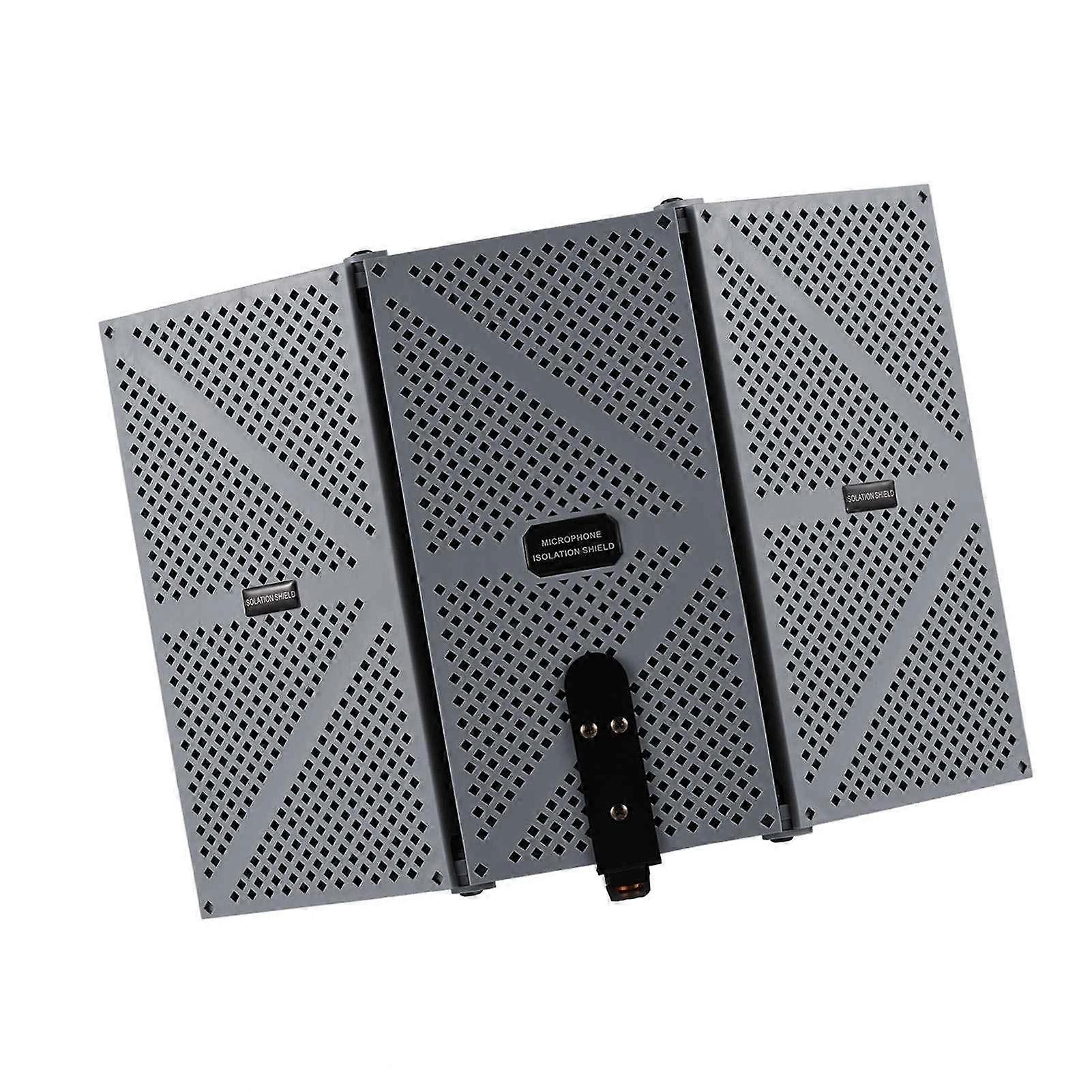 3-door Professional Studio Recording Microphone Isolation  Folding Pop Filter Microphone Wind Screen with High Density EVA Foam Sound Absorbing Recor