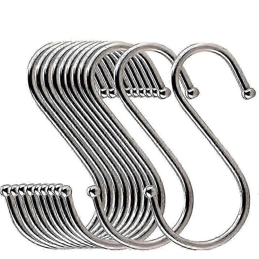 10pcs S γάντζος ανοξείδωτη κρεμάστρα ράφι κρεοπώλη κρέας στεγνωτήρα κρεμώντας κατσαρόλα για κουζίνα, μπάνιο, υπνοδωμάτιο Γραφείο