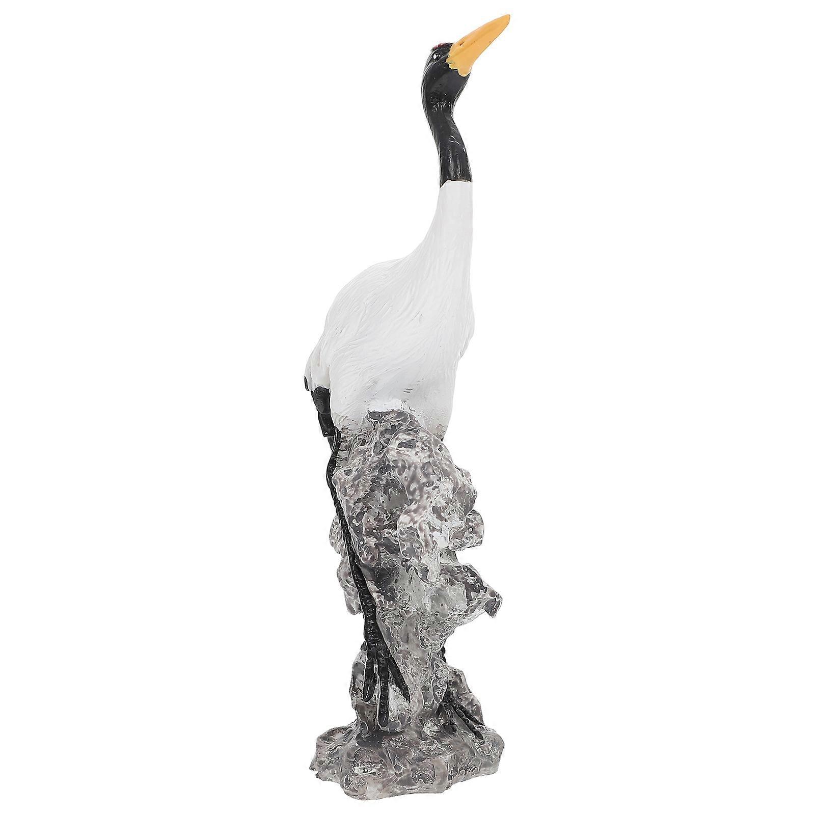 Bonsai Accessories Figurines White Crane Ornament Indoor Display Simulation Design 13.00X5.00X3.50CM 1Set