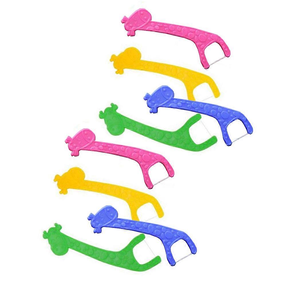 Children's Tooth Flosser Dental Floss Stick for Kids Comfort Grip Handle Food Particle Removal Oral Hygiene 60Pcs