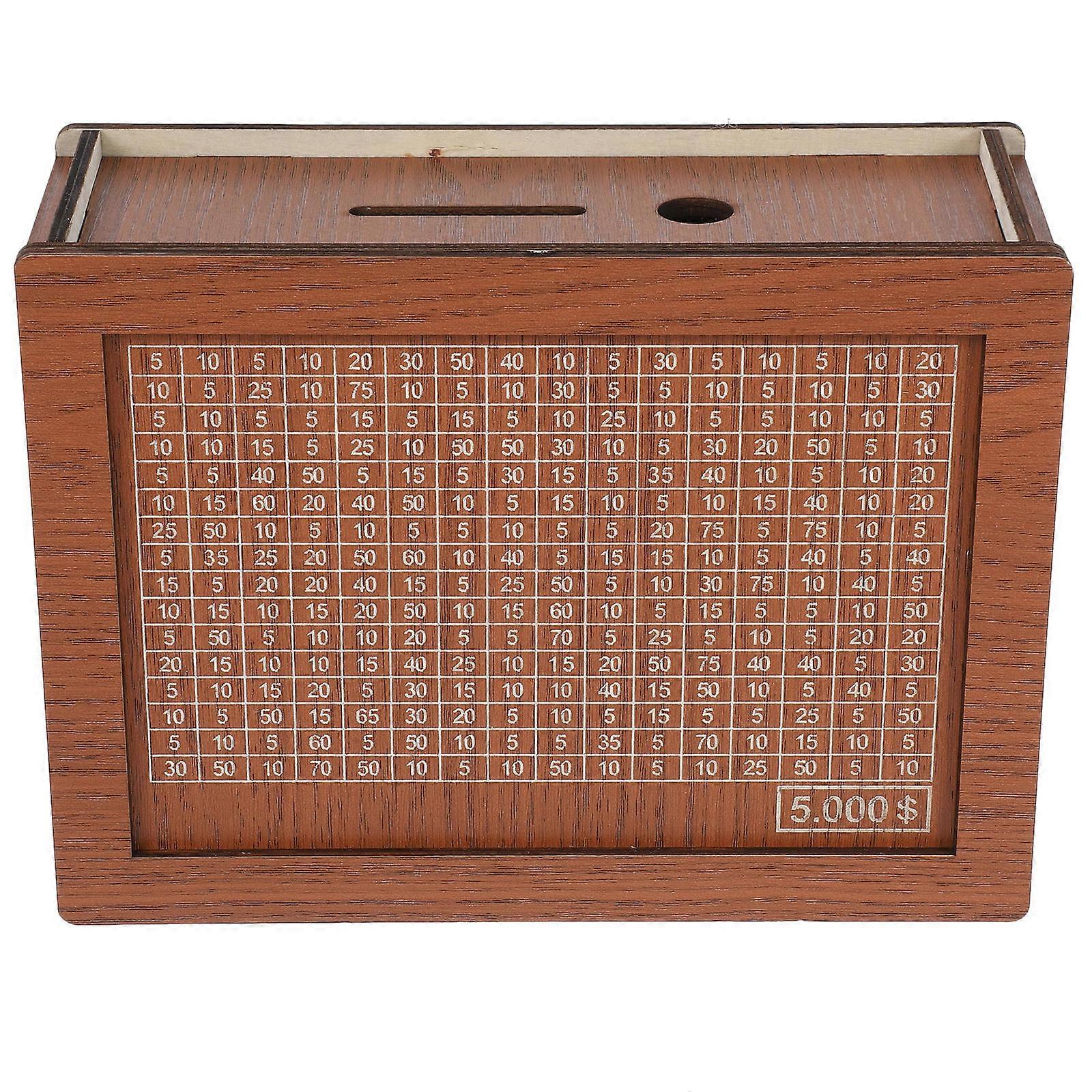 Wooden Savings Box Money Box with Targets for Home Ornament Pot Shape Delicate Design 1Set